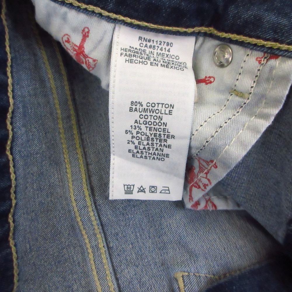 True Religion Jennie Curvy Jeans Women 32 Blue Skinny Mid Rise Stretch Denim EUC - Picture 11 of 12